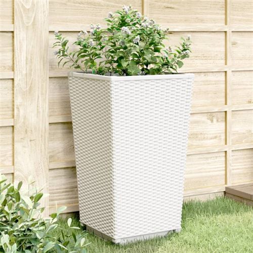 Vidaxl Blanc Jardinières 2 Pcs - Image 3