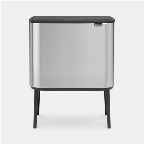 Poubelle Bo Touch bin Tri 3 x 11 Litres Inox mat, Brabantia Gris