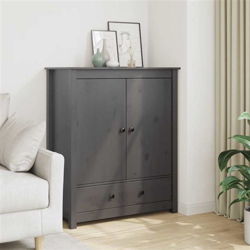 Vidaxl Gris Buffet 83X41,5X100 Cm Bois Massif De Pin823516 - Image 2