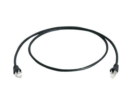 Câble de raccordement réseau informatique RJ45 Telegärtner L00006A0056 CAT 6a S/FTP noir 50.00 m