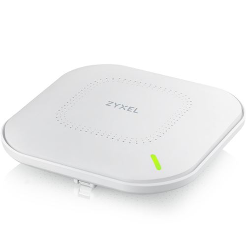 Zyxel Véritable point d’accès WiFi 6 (802.11ax bi-bande), 1,77 Gb/s avec processeur Quad Core et double antenne MU-MIMO 2x2, contrôlable via l’application Nebula, en mode Cloud ou autonome [NWA110AX]