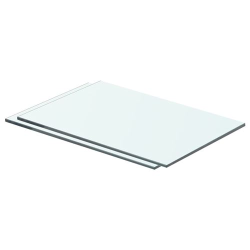 vidaXL Panneaux d'étagère 2 pcs Verre Transparent 40 x 20 cm