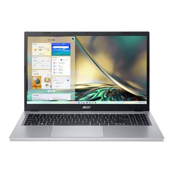 Acer Aspire 3 15 A315-24P - AMD Ryzen 3 - 7320U / jusqu'à 4.1 GHz - Win 11 Home - Radeon 610M - 8 Go RAM - 256 Go SSD - 15.6" TN 1920 x 1080 (Full HD) - Wi-Fi 6 - Argent pur - clavier : Suisse Allemand