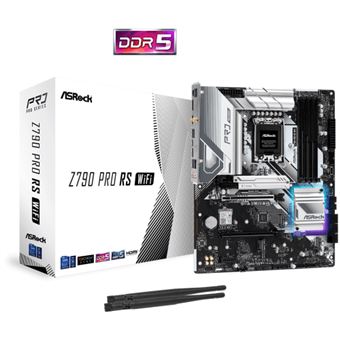 Carte Mère ASRock Z790 Pro RS WiFi LGA 1700 Intel Z790 DDR5 ATX Noir - Carte  mère - Achat & prix