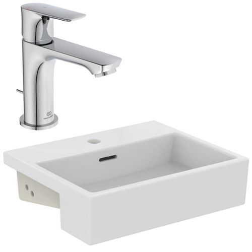 Pack Vasque semi encastrée Ideal Extra 50 cm + Mitigeur Connect Air or