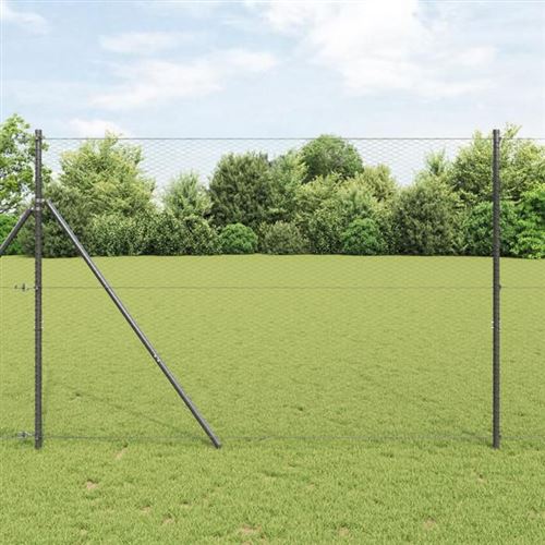 Vidaxl Gris Clôture Hexagonale 1,5 X 100 M Pvc - Image 3