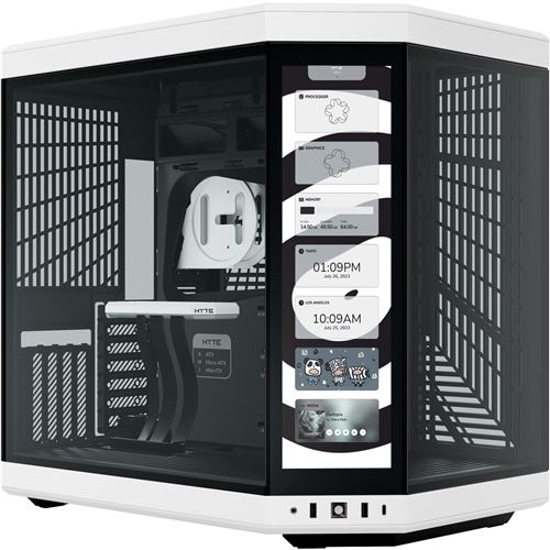 GENERIQUE - Hyte Y70 Touch Infinite - Boîtier PC Moyen Tour E-ATX - Panneaux Vitrés - Noir et Blanc - Image 2