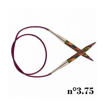Aiguilles à tricoter circulaires fixes en bois cable 80 cm Symfonie du n° 3,75 à 6,5 - Knitpro(...) - - 1