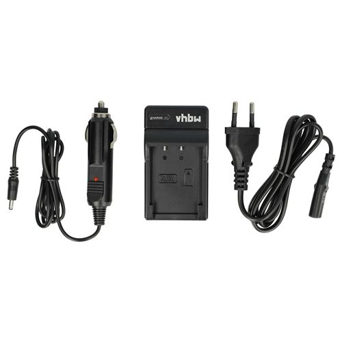 Vhbw Chargeur compatible avec Casio Exilim EX-Z9, EX-Z29, EX-Z85, EX-Z80 caméra caméscope action-cam + câble de voiture + témoin de charge 4,2 V