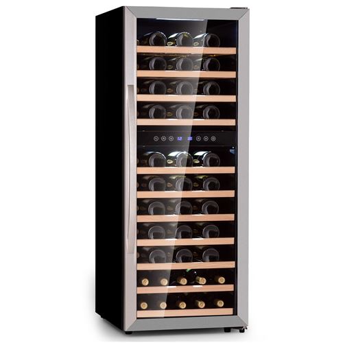 Cave &agrave; vin - Klarstein Vinamour 73 Duo - 2 zones - 192 L/73 bouteilles - 5-18&deg;C - &Eacute;cran tactile