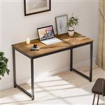 Wootop Bureau industriel 150x60 au design minimaliste métal et bois