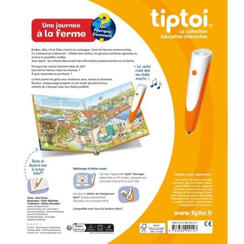 Tiptoi, Livre Interactif, Une Journée A La Ferme, 4 Ans, 13099014, Ravensburger
