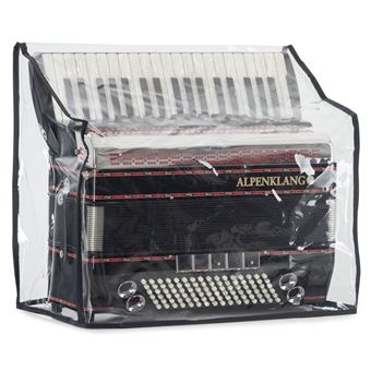 Sangles Accordéon 4 Rangées Alpenklang - Blanc/rouge Rembourrées Cuir