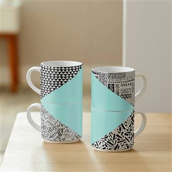 Pack 4 Mugs céramiques Cricut 295 ml Blanc