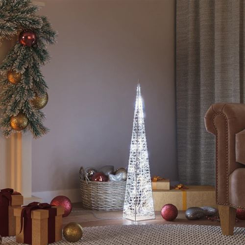 vidaXL Cône lumineux décoratif à LED Acrylique Blanc froid 60 cm