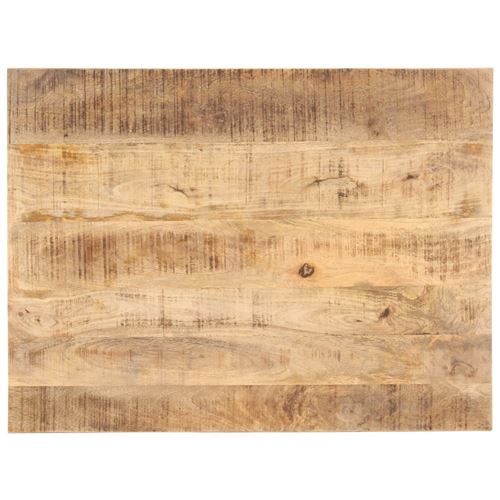 vidaXL Dessus de table Bois de manguier solide 25-27 mm 80x60 cm