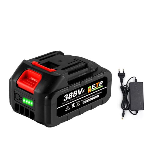 388vf Batterie pour outils électriques Batterie de remplacement rechargeable + Chargeur