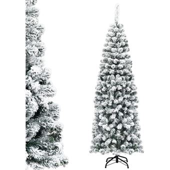 Giantex Sapin de Noël Artificiel à Flocons de Neige 180CM avec Aiguilles - 1