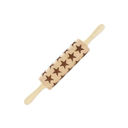 Non Communiqué Bois Rouleau À Pâtisserie En Motif Étoiles 40 Cm Fackelmann Noël