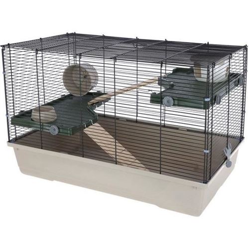 Comparer les prix de Cage Pour Petits Animaux - Kerbl - Flat Nature - 80 X 45 X 53 Cm - 3 Étages
