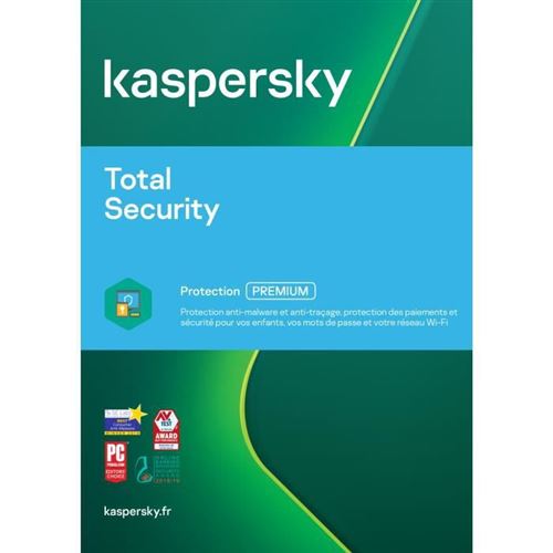 Logiciel antivirus à télécharger Kaspersky Total Security 2021 - 3 appareils - 2 ans