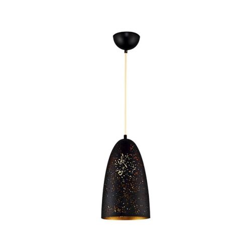 HOMEMANIA Lampe à Suspension Yakamoz - Plafonnier - Murale - Noir en Métal, 20 x 20 x 120 cm, 1 x E27, 40 W