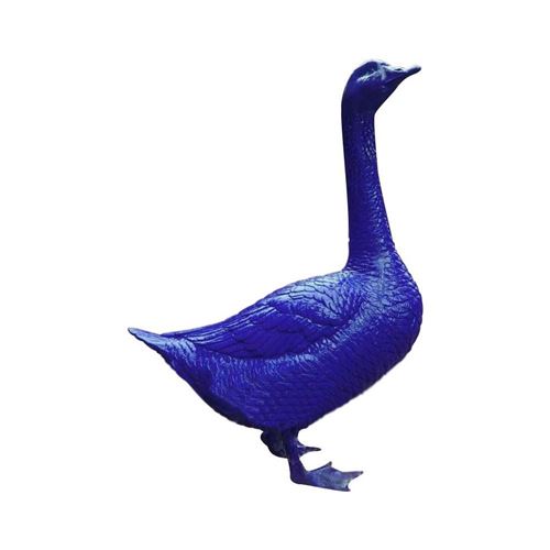 Texartes - Oie laquée de couleur en résine 68 cm bleu