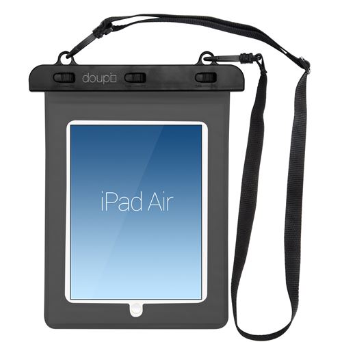 doupi Étui Etanche 280x210mm pour 9 / 10 pouces Tablet, avec fonction écran tactile Caisson Waterproof water resistant Beach Bag, noir