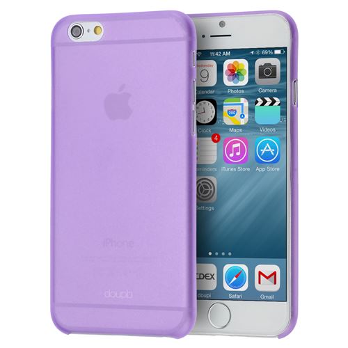 doupi UltraSlim Coque pour iPhone 6 Plus / 6S Plus (5,5 pouces), fin mat ultra mince et ultra léger Bumper Cover Housse de Protection, violet