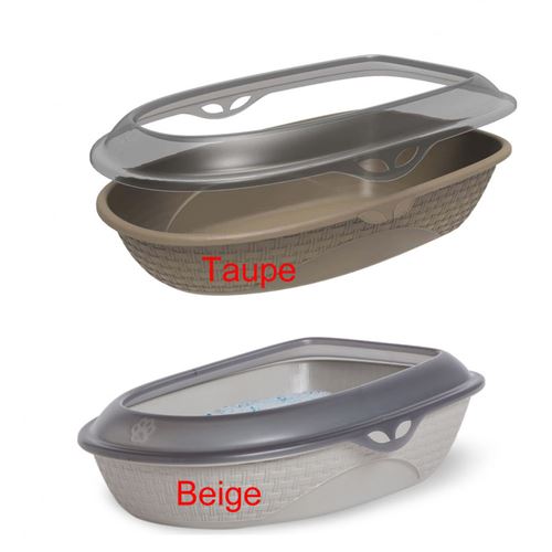 Bac a litière SABBIA 59,5 x 40,3 x hauteur 17,9 cm pour chat couleur aléatoire - Bama pet - FL-560611