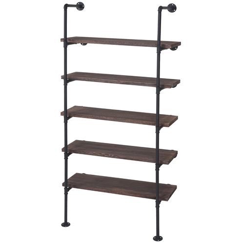 Étagère de rangement MENDLER HWC-C45, design industriel 165x80x28cm marron