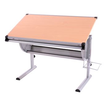 Bureau d'enfant OXFORD, réglable en hauteur, inclinable ~ nature, hêtre - 1