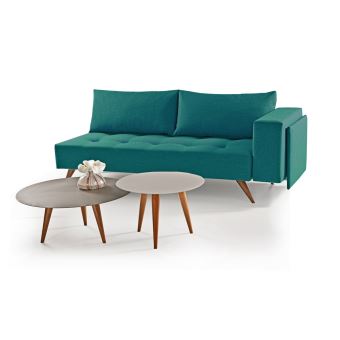 Canapé Méridienne Scandinave 3 places tissus petite profondeur 80 ... Canapé Méridienne Scandinave 3 places tissus petite profondeur 80 ...