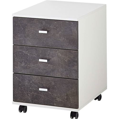 Germania Classeur à roulettes 40x48,9x56,9 cm Basalto foncé et blanc