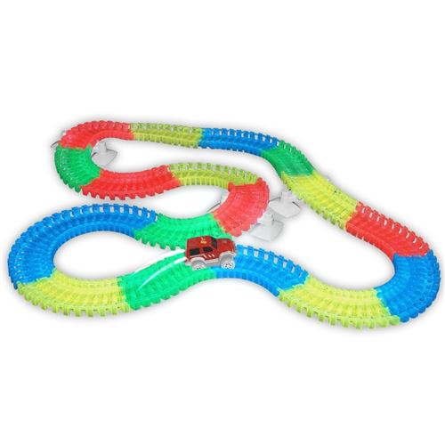 Lightning Speedy Circuit de voiture flexible, modulable et luminescent ultra fun avec ses 180 rails