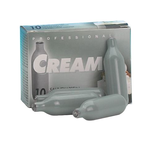 Lot de 10 cartouches à visser pour siphon chantill