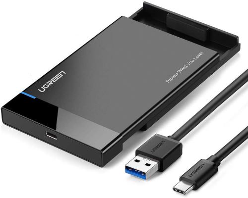 UGREEN Boîtier Externe USB C 3.1 Gen 2 2,5" Pour HDD SSD SATA - Aluminium, UASP, 6 To Max