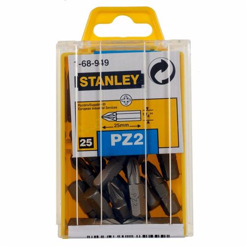 Stanley Embout De Vissage Pozidriv Pz2 25Mm - 25Pieces - 1-68-949