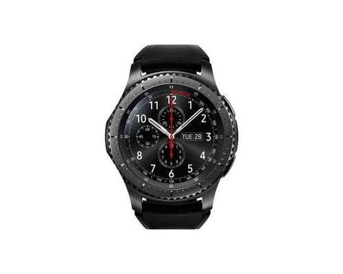 Samsung Gear S3 Frontier - 46 mm - noir - montre intelligente avec bande - silicone - noir - affichage 1.3" - 4 Go - Wi-Fi, NFC, Bluetooth - 63 g