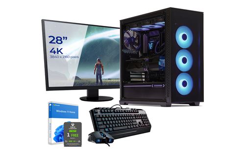 Pack PC Pro Gamer Watercooling, AMD Ryzen 9 5900X, Geforce RTX 3090, 64Go RAM, 1To SSD 970 Evo, 3To HDD, écran 28 4K, c/s et Win 10