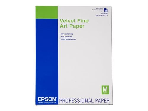 Epson Fine Art Velvet - papier velours d'art - 25 feuille(s)