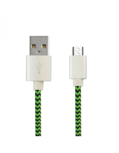 Cable Vert Micro Usb Sport Textile Ksix