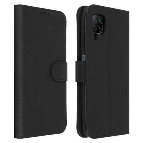 Avizar Étui Pour Huawei P40 Lite Protection Intégrale Porte-carte Fonction Support Noir