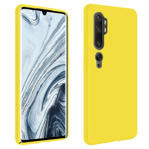 Coque Pour Xiaomi Mi Note 10 / Note 10 Pro Semi-rigide Finition Soft Touch Jaune