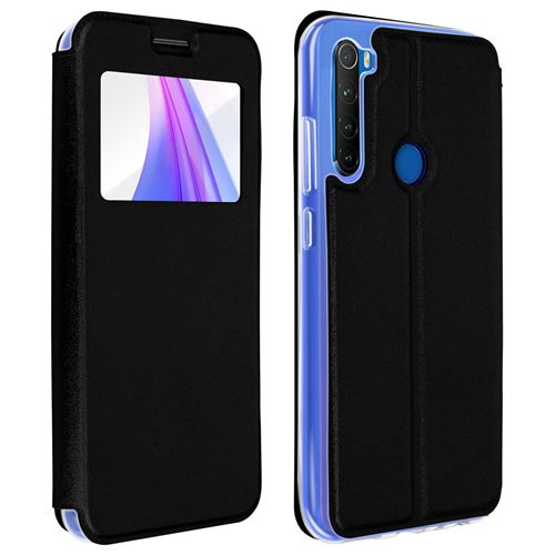 Etui pour Xiaomi Redmi Note 8T avec Fenêtre Porte-carte Support Vidéo noir
