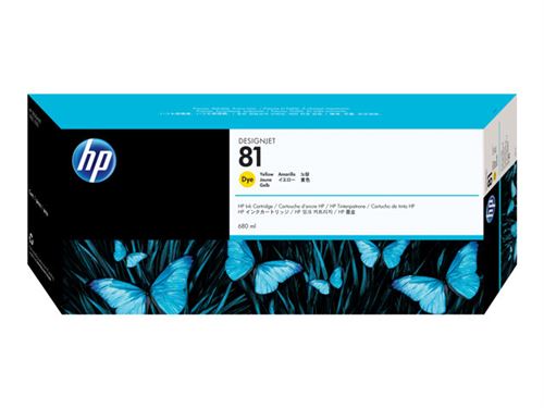 HP 81 - jaune - originale - cartouche d'encre