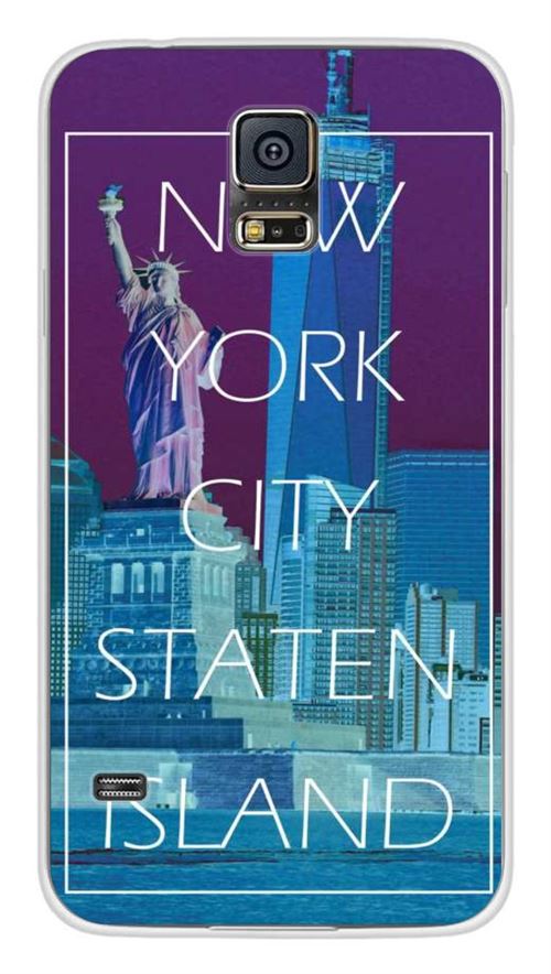 Coque en silicone imprimée compatible Samsung Galaxy S5 New york