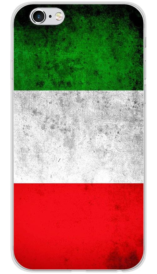 Coque en silicone imprimée compatible iPhone 6 Plus iPhone 6S Plus Drapeau Italie