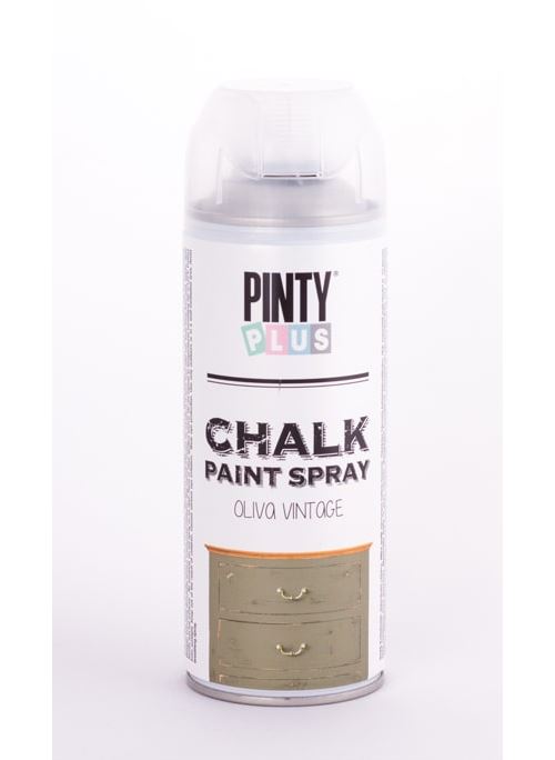 Peinture à la craie spray chalk 400ml vert olive - pinty plus