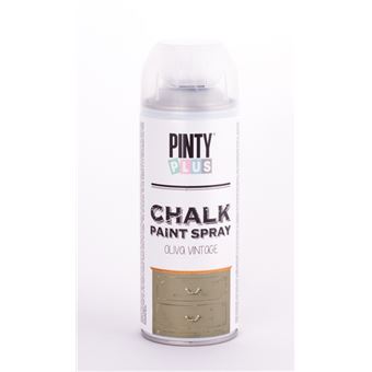 Peinture à  la craie spray chalk 400ml vert olive - pinty plus - 1